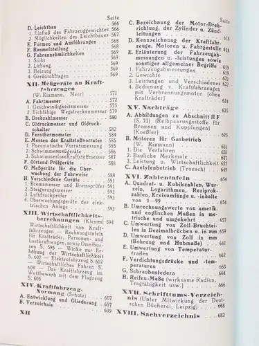 Taschenbuch für den Auto Ingenieur 1942 Buschmann