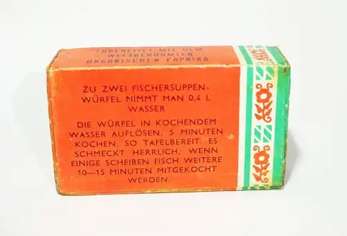 DDR Ungarische Fischsuppe Brühwürfel Scharf Unbenutzt Halaszle Original Sammler
