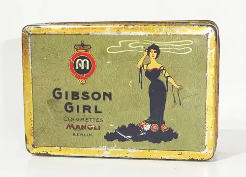 Manoli Zigaretten Berlin Gibson Girl Blechdose Zigarettendose Box