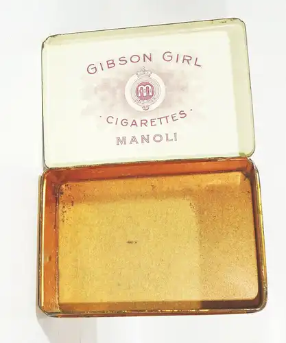 Manoli Zigaretten Berlin Gibson Girl Blechdose Zigarettendose Box