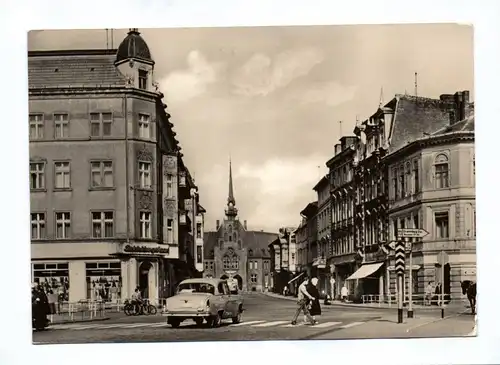 Ak DDR Nauen Berliner Straße 1965