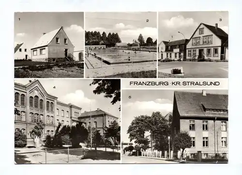 Ak Franzburg Kreis Stralsund DDR Marktplatz 1977 Schule Schwimmbad