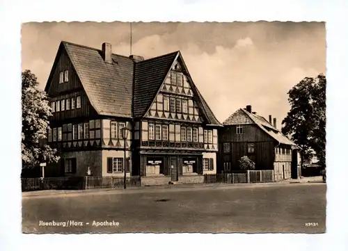 Ak Ilsenburg Harz Apotheke Foto 1959