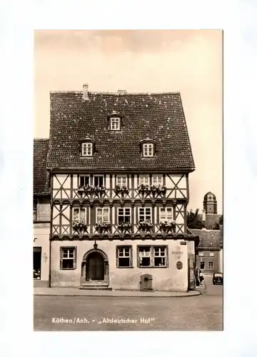 Ak Köthen Altdeutscher Hof DDR 1965