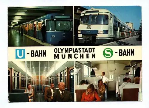 Ak U-Bahn Olympiastadt München S-Bahn 1980