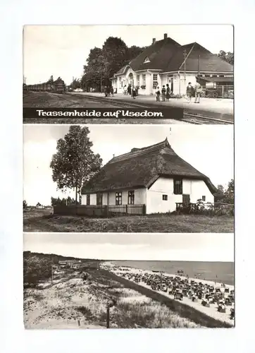 Ak Trassenheide auf Usedom DDR 1973 Strand Meer