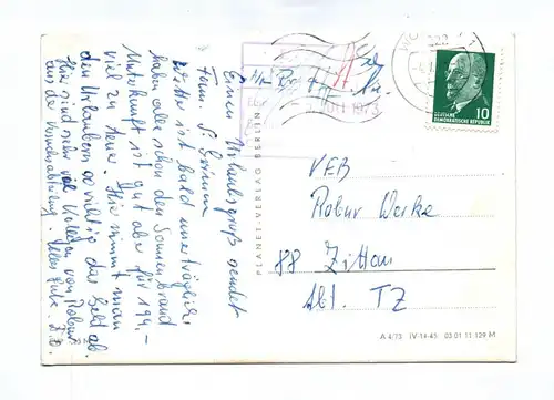 Ak Trassenheide auf Usedom DDR 1973 Strand Meer