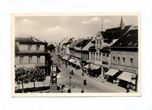 Ak Burg bei Magdeburg Stalinstraße DDR 1957