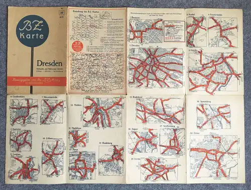 BZ Karte 35 Dresden Sächsische und Böhmische Schweiz Bautzen