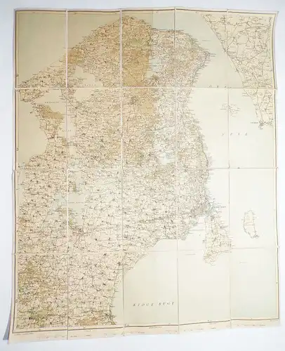 Landkarte Dänemark 1890 Leinenkarte