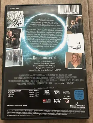 Ring 2 DVD Angst vollendet den Kreis Film