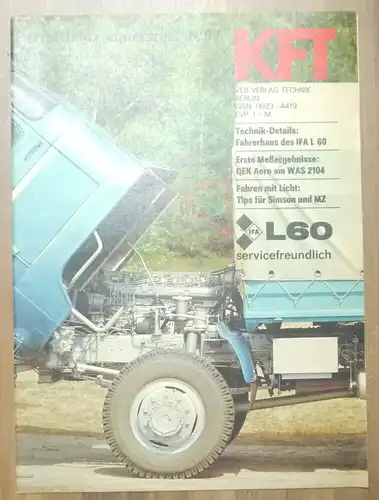 KFT Juni 1987 IFA L60 Technik Details Fahrerhaus Tips Simson und MZ Heft