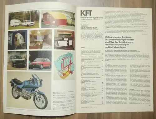 KFT Juni 1987 IFA L60 Technik Details Fahrerhaus Tips Simson und MZ Heft