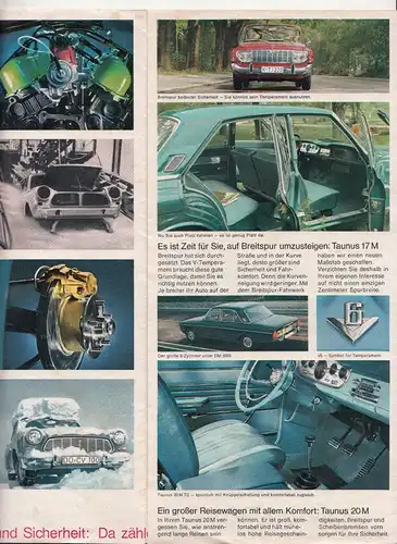 Original Werbe Prospekt Ford Taunus (D7