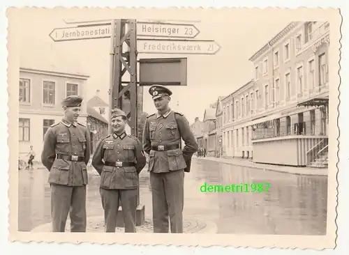 Foto Soldaten Schilderwald Helsingør Frederiksvaerk Jernbanestati 2 Wk IIWW