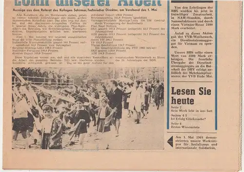Der Neuerer 1 von 1968 VEB Starkstrom Anlagenbau Cottbus Zeitung 