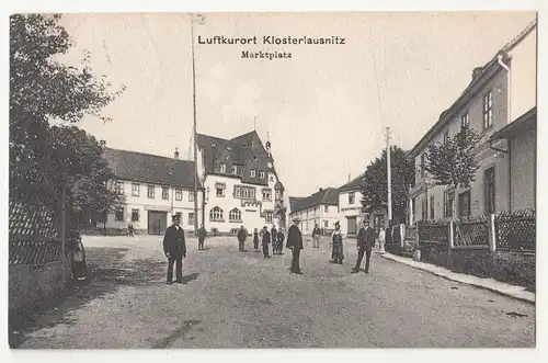 Ak Luftkurort Klosterlausnitz Marktplatz Personen 1915 ! (A269