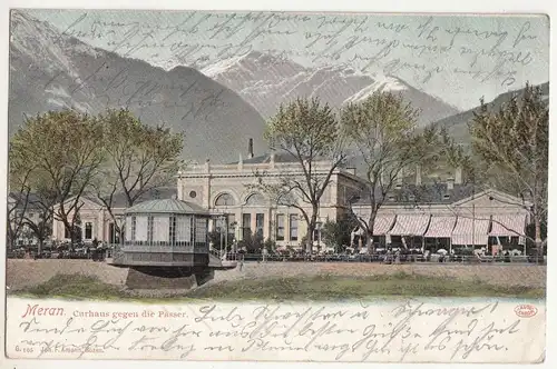 Litho Ak Meran Curhaus gegen die Passer 1905 Italia ! (A939
