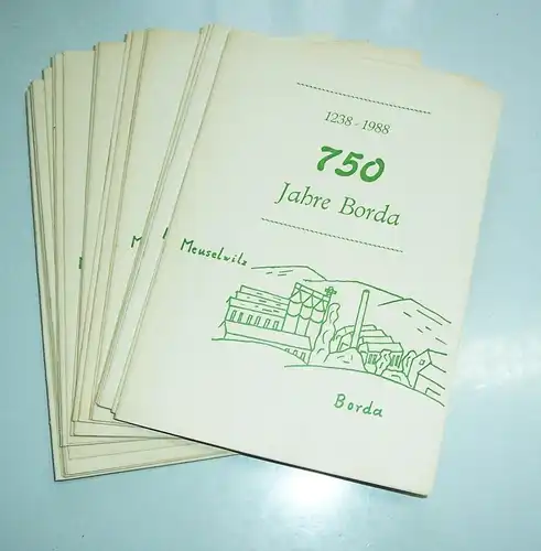33 x Prospekt 750 Jahre Borda Meuselwitz bei Görlitz 1988 