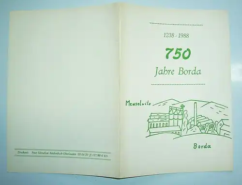 33 x Prospekt 750 Jahre Borda Meuselwitz bei Görlitz 1988