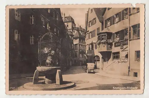 Echtfoto Ak Stuttgart Altstadt 1942 Automobil !