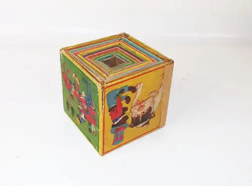 Alter Stapelturm Holz 1930er Spielzeug Stapelsteine vintage