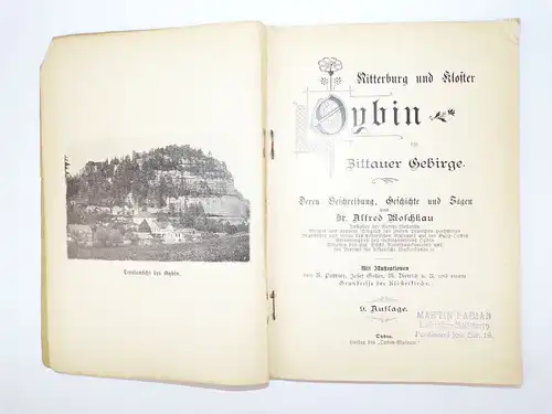 Ritterburg und Kloster Oybin im Zittauer Gebirge Dr Alfred Moschkau um 1900