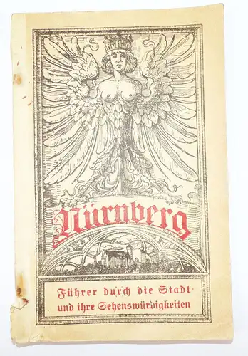 Nürnberg Führer durch die Stadt 1922 Stadtplan