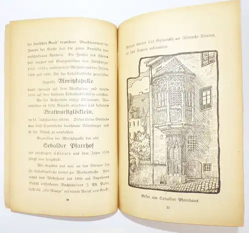 Nürnberg Führer durch die Stadt 1922 Stadtplan