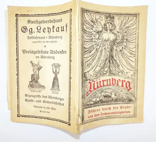 Nürnberg Führer durch die Stadt 1922 Stadtplan