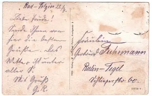 Ak Bad Polzin Partie im Kurpark 