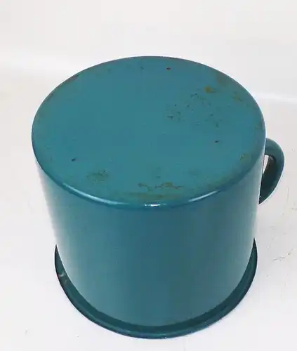 Alter Henkeltopf Emaille Petrol Farbe Vintage Kochtopf