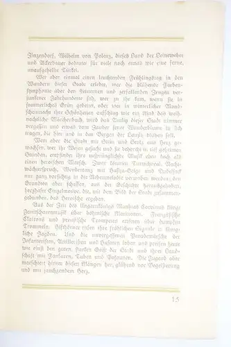 Max Zeibig Lob der Lausitz Wanderskizzen Aufsätze Gedichte 1929 Erstausgabe
