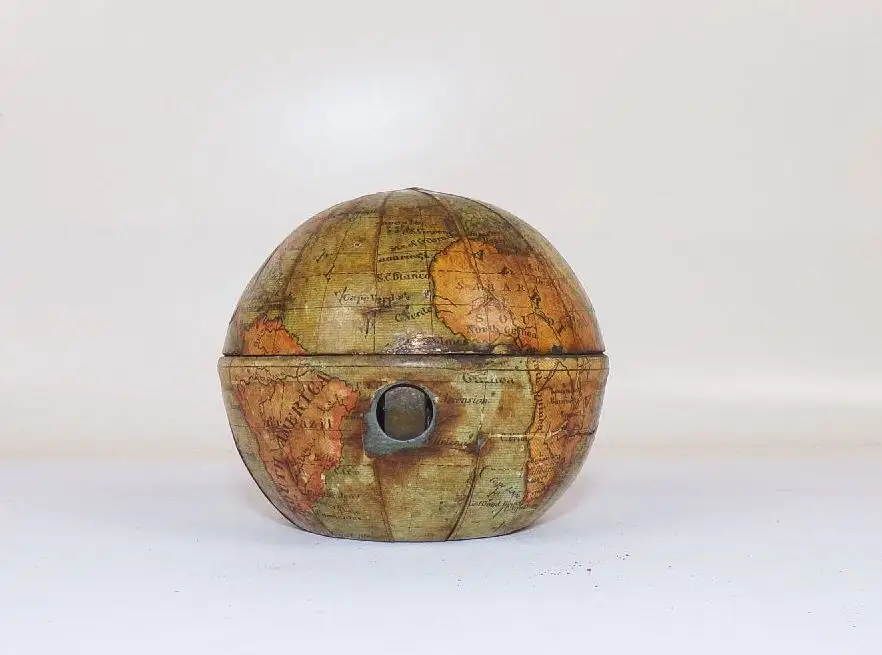Uralter Globus Reise Schreibset Miniatur um 1900 0