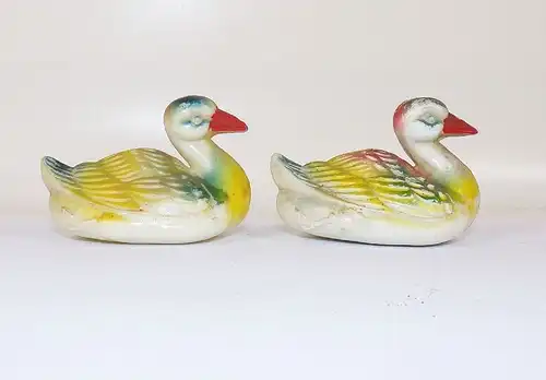 2 Enten Badetiere Spielzeug Wasserspielzeug Badewanne Tiere vintage