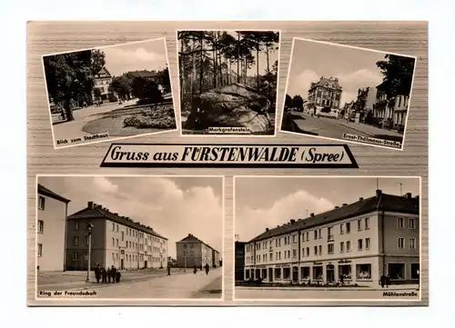 Ak Gruss aus Fürstenwalde Spree Blick zum Stadthaus Ring der Freundschaft 1968