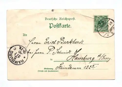 Litho Ak Gruss aus Alt Hörnitz Altes Schloss 1900