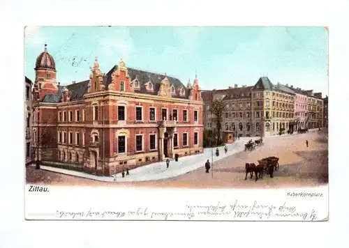 Litho Ak Zittau Haberkornplatz 1915 Feldpostkarte