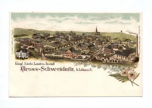 Litho Ak Großschweidnitz Königlich Sächsische Landes Anstalt bei Löbau Postkarte