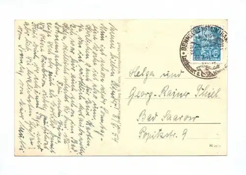 Ak Wernigerode Harz Steinere Renne DDR 1953