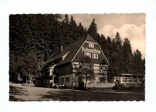 Ak Putzmühle Gaststätte Fremdenhof Oberpöbel Kurort Bärenfels Erzgebirge 1962