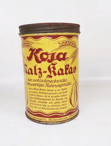 Alte Kosa Malz Kakao Blechdose Niederoderwitz 1930er 