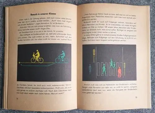 Auf unseren Straßen 1965 Verkehrsunterricht Klassen 2 bis 4 Volkseigener Verlag 