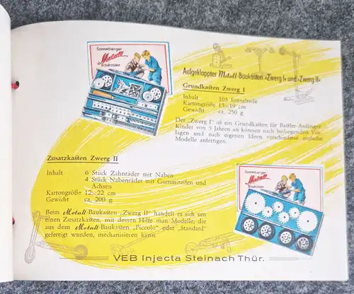Sonneberger Metall Baukasten Prospekt Das praktische Lehrspielzeug 1956