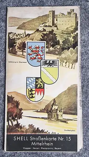 Shell Straßenkarte Nr 15 Mittelrhein 1930er Karte Die Rheinpfalz