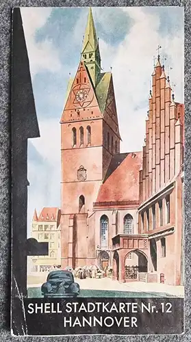 Shell Stadtkarte Nr 12 Hannover Marktkirche alter Stadtplan 1930