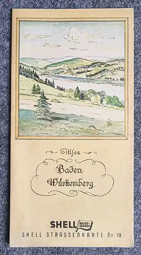 Shell Straßenkarte Nr 18 Titisee Baden Württemberg 1930er Karte
