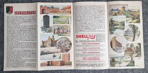 Shell Stadtkarte Nr 28 alter Stadtplan Oberhaus 1930er