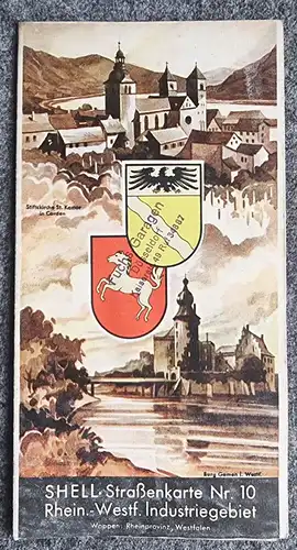 Shell Stadtkarte Nr 10 Rhein Westfalen Industriegebiet 1930er Burg Gemen