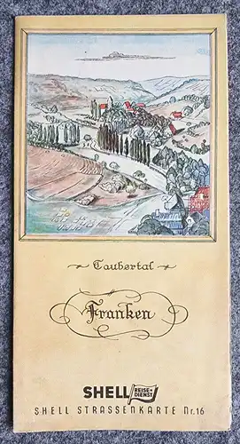 Shell Straßenkarte Nr 16 Laubertal Franken 1930er